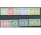 SG18-28. 1911 Set of 9. Superb fresh mint...