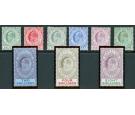 SG66-74. 1906 Set of 9. Superb mint with excellent colours...