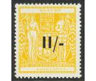 SG F215. 1942 11/- on 11s Yellow. Brilliant U/M mint...