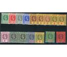 SG1-12. 1914 Set of 12 plus shades. Brilliant fresh mint...