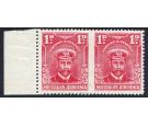 SG2a. 1924 1d Bright rose. 'Imperforate between, horizontal pair