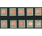 SG D132a-D141. 1958 Set of 10. Brilliant U/M mint...