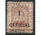 SG154. 1881 '1' on 48c Red-brown. Superb fine well centred used.