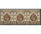 SG100b. 1912 1c Brown. 'Crown broken at right'. Choice mint stri