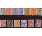 SG108-120. 1913 Set of thirteen. Superb fresh mint...