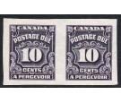 SG D24. 1935 10c Violet. 'Imperforate Pair'. Brilliant fresh U/M