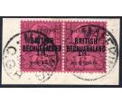 SG15. 1900 1s on 6d Purple.  Extremely fine used pair on piece..