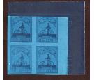 SG18 VARIETY. 1900  1d. Deep blue/blue. ' IMPERFORATE' block...