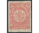 SG22. 1861 8d Rose-lake. Extraordinary mint, jumbo margins...