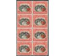 SG192. 1916 4c Scarlet and black. Brilliant U/M block of 8...