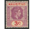 SG253a. 1938 3c Reddish purple and scarlet. Sliced 'S' at right.