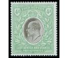 SG12. 1903 4r Grey and emerald-green. Superb fresh mint...