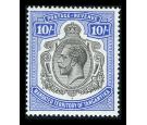 SG106. 1927 10/- Deep blue. Brilliant fresh mint...