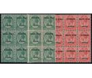 SG29-30. 1924-25 1/2d and 1d. Brilliant U/M mint blocks...