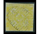 SG3. 1851 6d yellow. Superb fine used...