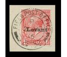 SG S2. 1916 1d Scarlet. Choice brilliant fine used on piece...