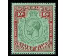 SG79. 1928 10/- Green and red/green. Brilliant fresh U/M perfect