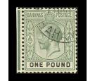 SG89a. 1912 £1 Green and black. Brilliant fine used...