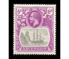 SG16a. 1924 6d Grey-black and bright purple. 'Broken Mainmast'. 