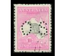 SG O51. 1915 10/- Grey and pink. 'O S'. Superb fine used...