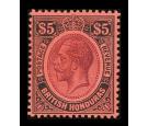 SG125. 1924 $5 Purple and black/red. Brilliant fresh U/M mint...