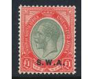 SG57. 1927 £1 Pale olive-green and red. Choice superb U/M mint.