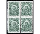 SG95a,95b. 1910 1c Green. 'NFWFOUNDLAND' and 'JAMRS' errors. Sup