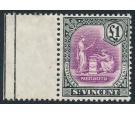 SG120. 1913 £1 Mauve and black. Superb fresh mint marginal...