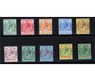 SG89-101. 1913 Set of 10. Brilliant fresh mint...