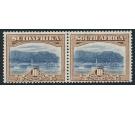 SG39. 1927 10/- Bright blue and brown. Superb fresh mint pair...