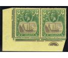 SG110c. 1927 5/- Grey and green/yellow. 'Cleft Rock'. Brilliant 