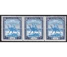 SG110a. 1948 20p Pale blue and deep blue. U/M strip of three...