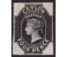 1857. 4d Plate Proof in Black. Superb fresh...