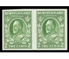SG223a. 1932 2c Green. 'Imperforate Pair'. Brilliant U/M mint...