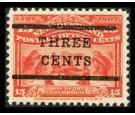 SG145. 1920 3c on 15c Bright scarlet. Brilliant fresh perfectly