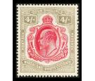 SG79. 1908 4/- Carmine and black. Superb fresh well centred mint