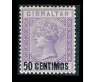 SG20a. 1889 50c on 6d Bright lilac. "5" with short foot. Superb 