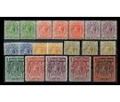 SG60-69. 1912 Set with several extra shades...