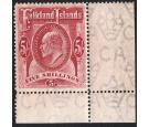 SG50. 1904 5/- Red. Brilliant fresh corner sheet marginal...