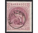 SG64. 1873 5/- Dull rose. Delightful fine used...