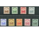 SG44-51. 1910 Set of 9. Brilliant fresh mint...