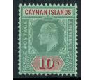 SG34. 1908 10/- Green and red/green. Superb fresh perfectly cent