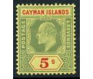 SG32. 1908 5/- Green and red/yellow. Superb fresh perfectly cent