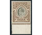 SG36. 1903 5/- Black and brown. Superb fresh perfectly centred m