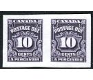 SG D24. 1935 10c Violet. 'Imperforate pair'. Brilliant fresh U/M