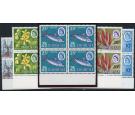 SG408-412. 1967 Set of 5. Post Office fresh U/M blocks of 4...