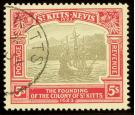 SG59. 1923 5/- Black and red/pale yellow. Brilliant fine well ce