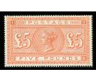 SG137. 1884 £5 Orange. Vibrant Virtually Unmounted Mint..