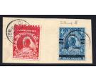 SG65. 1894 "1/2" on 2 1/2d Blue. Brilliant used on piece...