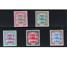 SG A6s-A10s. 1906 Set of 5. Superb mint 'Specimen'...